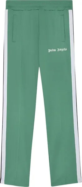 Брюки Palm Angels Classic Track Pants 'Green/White', зеленый