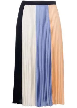 TWINSET плиссированная юбка в стиле колор-блок
