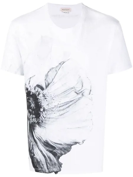 Alexander McQueen floral-print cotton T-shirt