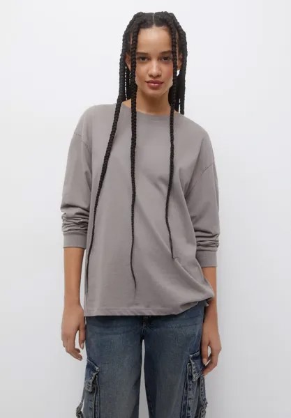 Рубашка с длинным рукавом PULL&BEAR, цвет light grey