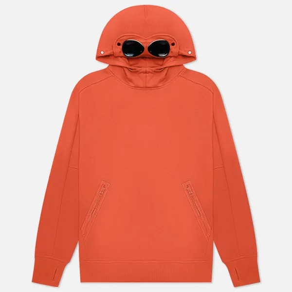 Мужская толстовка C.P. Company Goggle Hoodie Diagonal Raised Fleece оранжевый, Размер M