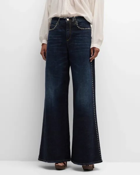 Джинсы Denim Attraction с отделкой заклепками DOROTHEE SCHUMACHER, цвет 887 - True Denim Blue