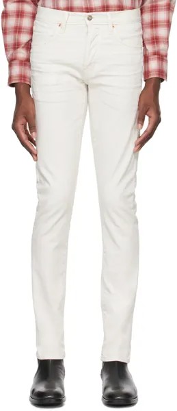 Бело-белые джинсы узкого кроя Tom Ford