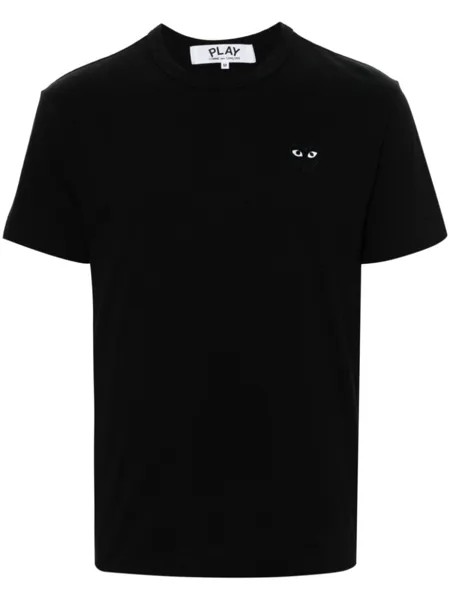 Comme Des Garçons Play футболка с нашивкой, черный