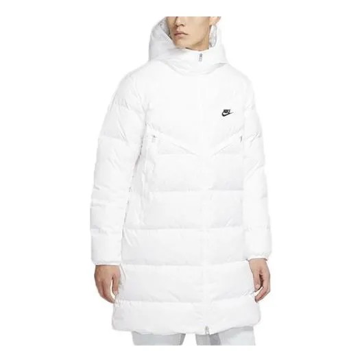 Куртка Nike Sportswear Down-fill Windrunner Shield Long Down Jacket White, белый