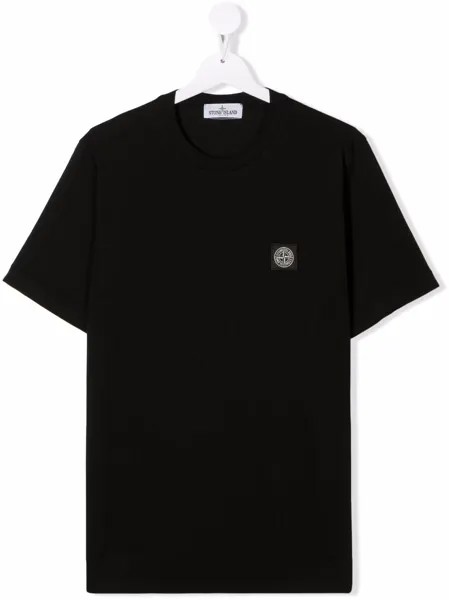 Stone Island Junior футболка с нашивкой-логотипом