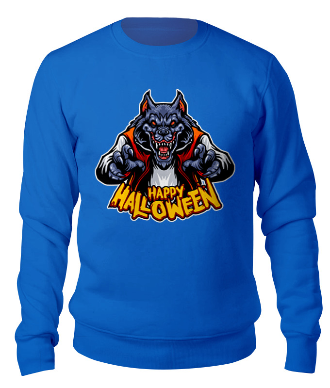 Свитшот унисекс Printio Wolfman синий L