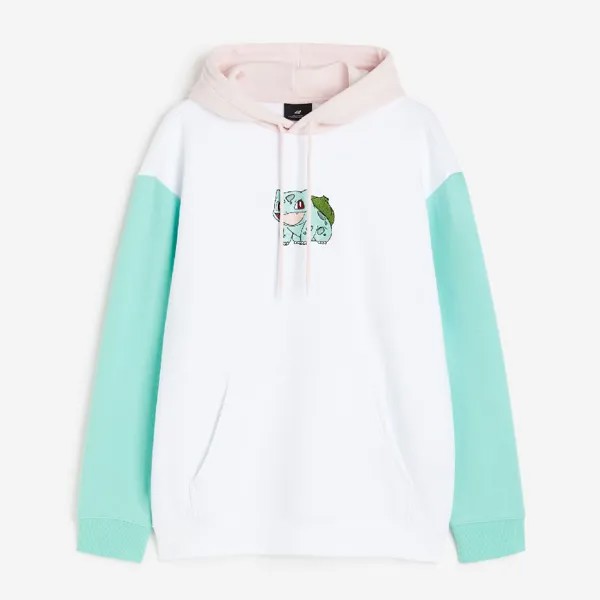 Толстовка H&M Relaxed Fit Pokémon, белый