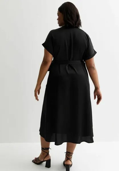 Летнее платье Curves Wrap New Look, черное
