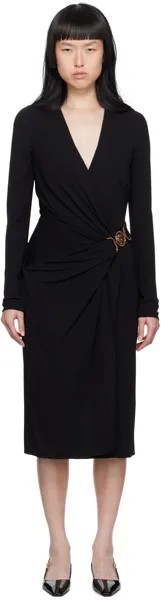 Черное платье миди Medusa 95 Versace