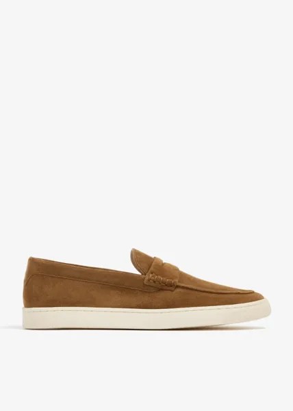 Лоферы Brunello Cucinelli Suede Penny, коричневый