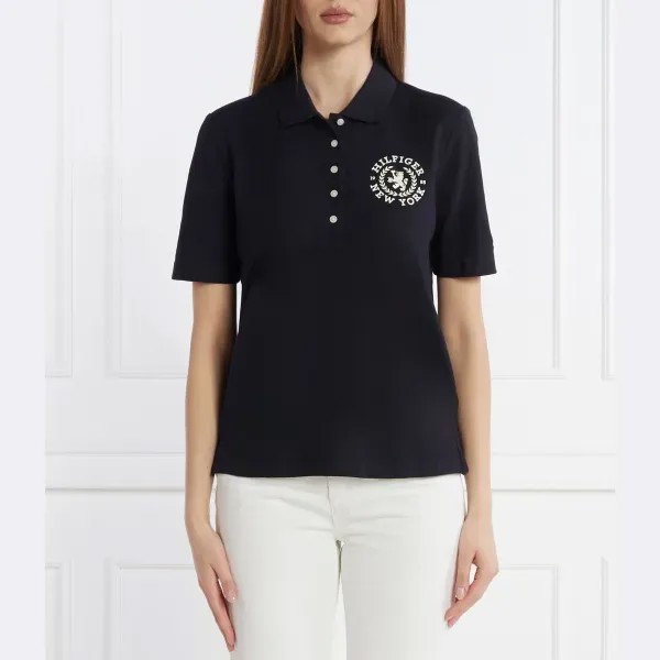 Рубашка-Поло стандартного кроя Reg Crest Tommy Hilfiger, синий