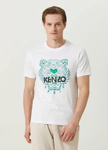 Белая футболка с круглым вырезом tiger Kenzo