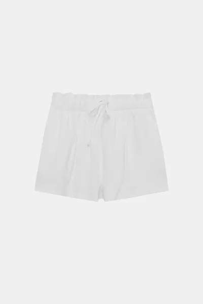 Шорты-бермуды Pull&Bear paperbag, белый