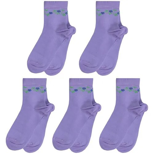 Носки LorenzLine 5 пар, размер 12-14, фиолетовый