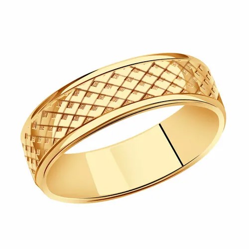 Кольцо обручальное АЛЕКСАНДРА, золото, 585 проба, размер 16.5