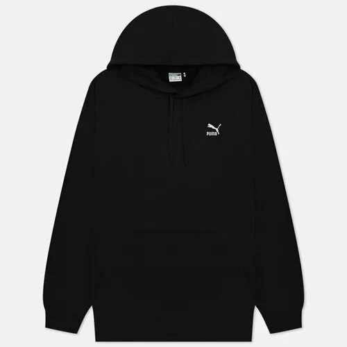 Толстовка PUMA better classics relaxed hoodie fleece, силуэт прямой, размер xl, черный