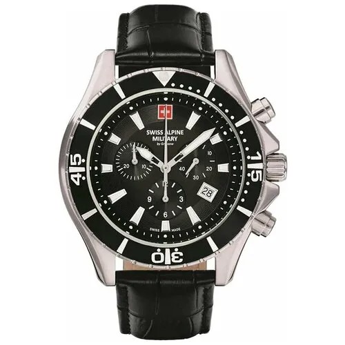 Наручные часы Swiss Alpine Military, серебряный, черный