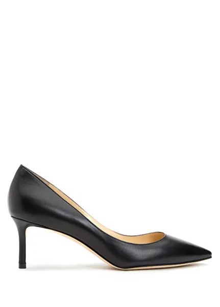 Черные кожаные туфли romy на высоком каблуке Jimmy Choo