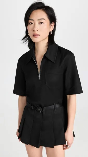 Платье мини GOEN.J Double Layer Pleated Shirt, черный