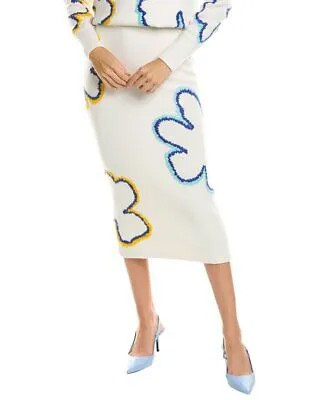 Женская юбка миди Carolina Herrera из смеси шерсти и кашемира интарсии