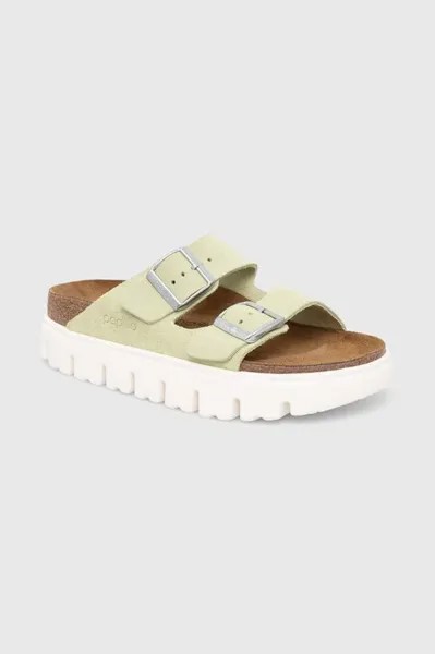 Массивные замшевые тапочки Arizona Birkenstock, зеленый