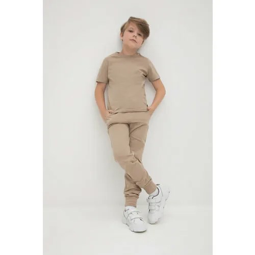 Брюки спортивные crockid К 400569/песчаный берег, размер 134, бежевый