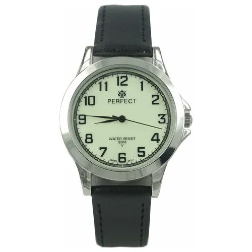 Perfect часы кварцевые, на батарейке, мужские, на кожаном ремне, металлический браслет, японский механизм наручные GX017-134-2