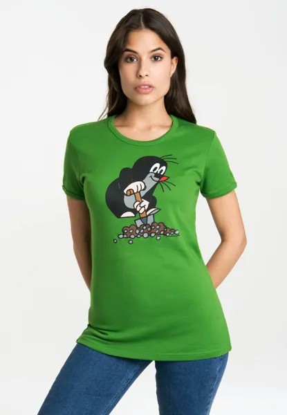 Футболка с принтом T-SHIRT DER KLEINE MAULWURF LOGOSHIRT, цвет hell oliv