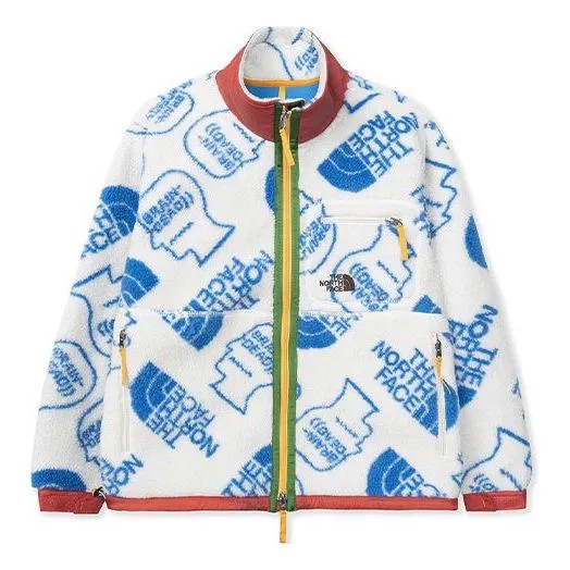 Куртка Men's THE NORTH FACE x Brain Dead Crossover Full Print polar fleece Jacket White, белый