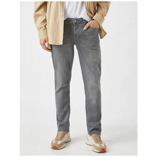 Брюки-джинсы KOTON MEN, 2YAM43017LD, цвет: GREY, размер: 31 32