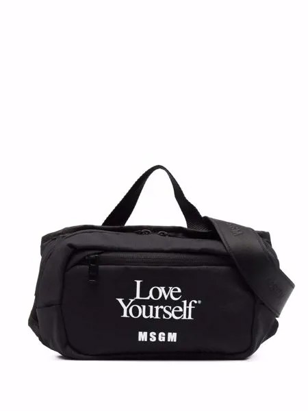 MSGM поясная сумка Love Yourself с логотипом