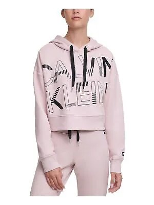 CALVIN KLEIN Женский розовый свитшот с логотипом и капюшоном, большие размеры: 1X