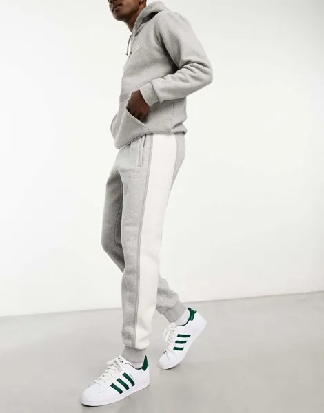 Серые мергелевые джоггеры adidas Originals Essentials+ с небольшим логотипом и выкройкой
