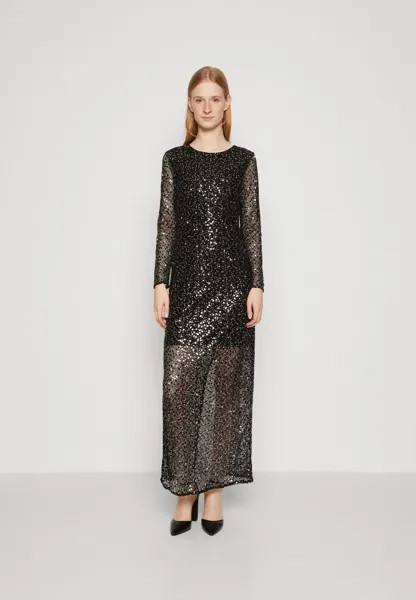 Вечернее платье Slfnoel Ankle Sequins Dress Selected, черный