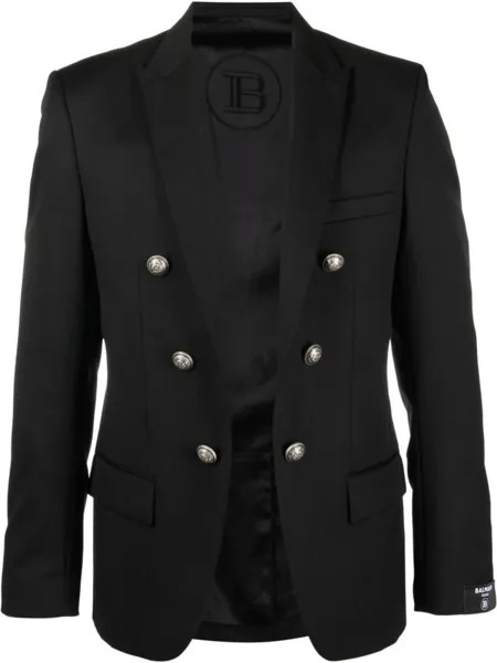 Balmain пиджак узкого кроя, синий