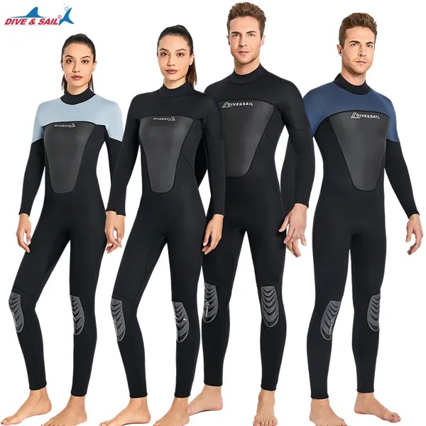 2022 Европейская версия гидрокостюм цельный длинный рукав теплый костюм для дайвинга мужские и женские мужские сёрфинга Сноркелинг холодостойкий купальник