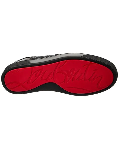 Christian Louboutin Кроссовки Happyrui из ткани и кожи, черный