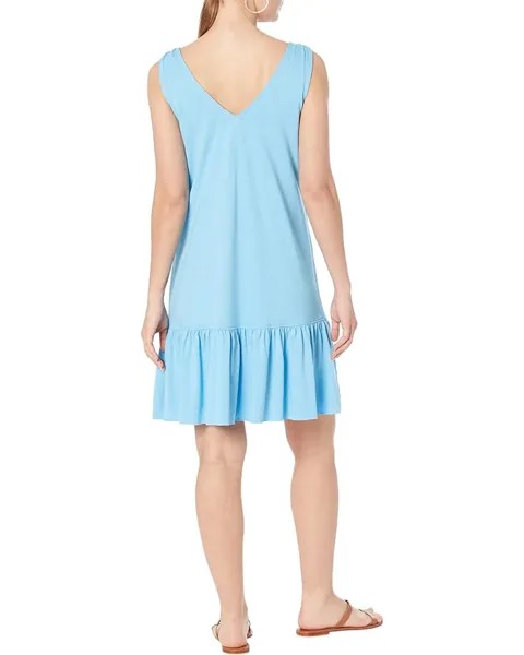 Платье Lilla P Knotted Peplum Dress, цвет Capri