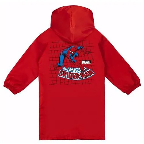 Дождевик детский Amazing Spider-Man, красный, размер на 7-9 лет