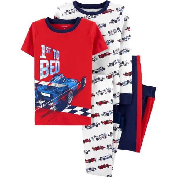 Carter's Пижама для мальчика с гоночными машинами (4 предмета) 3I556210