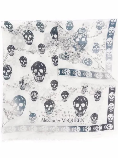 Alexander McQueen шарф с принтом Skull