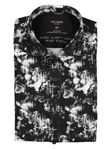 Рубашка OLYMP 24/7 No 6 six Super Slim fit, черный