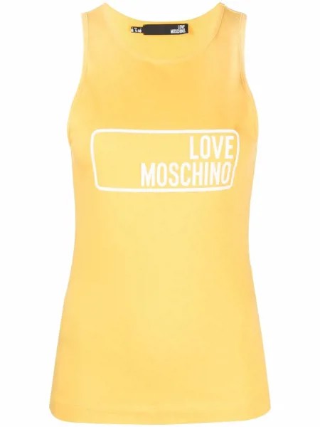 Love Moschino топ с логотипом