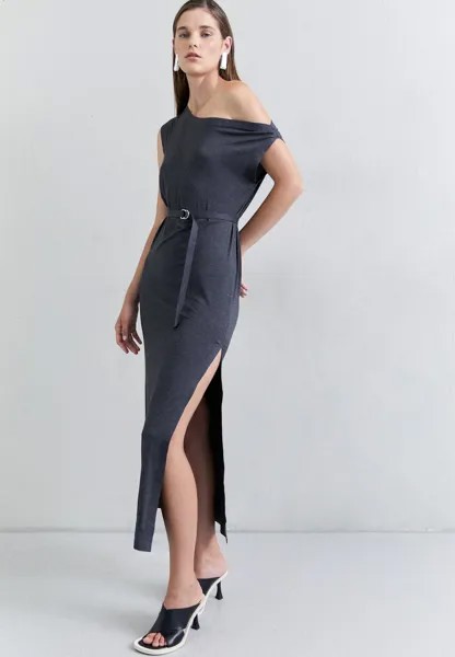 Платье макси Norma Kamali, темно-серый