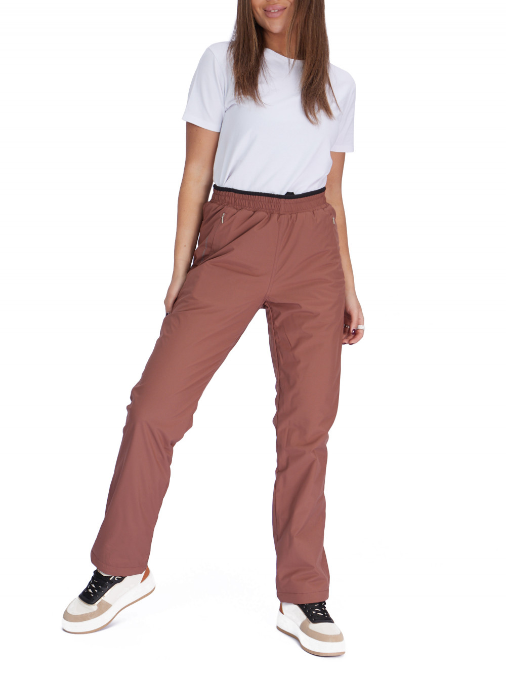 Спортивные брюки женские NoBrand AD88149 коричневые M