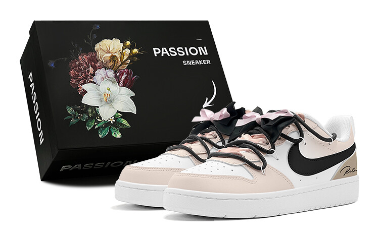 Кроссовки Nike Court Borough Skateboarding Shoes Women's Low-top Pink, хаки