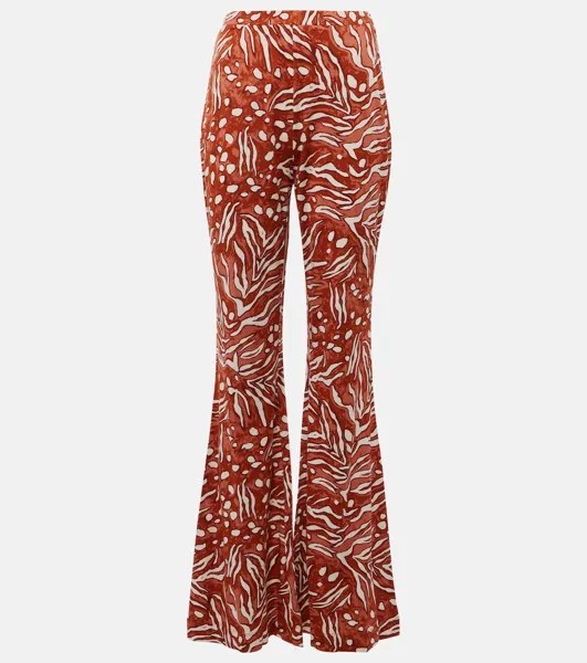 Расклешенные брюки из джерси Brooklyn Diane Von Furstenberg, черный