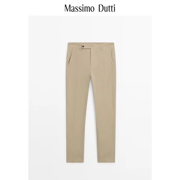 Костюм мужской Massimo Dutti 2024, светло-коричневый