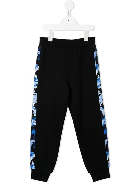 Versace Kids спортивные брюки с принтом Barocco